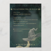 Bewitching Night Moon & Broom Directions エンクロージャーカード (裏面)