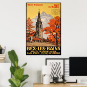 Bex les Bains, Suisse Francaise, Ligne du Simplon ポスター (ホームオフィス)