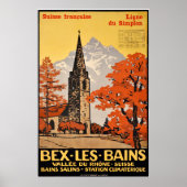 Bex les Bains, Suisse Francaise, Ligne du Simplon ポスター (正面)