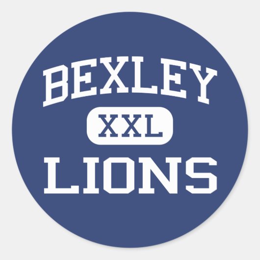 Bexley - Lions - Bexley High School - Bexley Ohio ラウンドシール (正面)