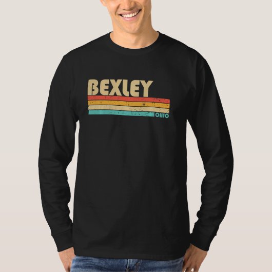 Bexley Ohオハイオおもしろいシティホームルーツレトロ70s 80s Tシャツ (正面)