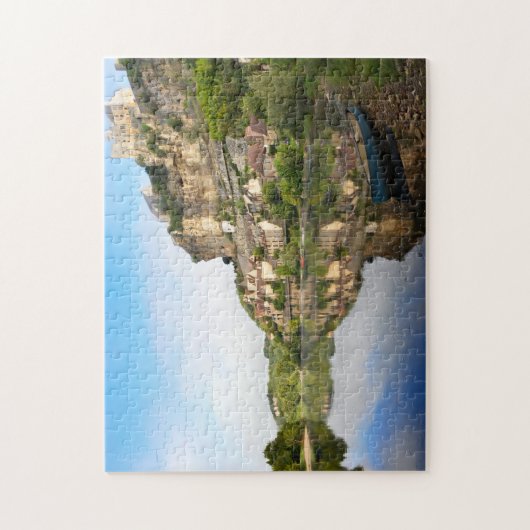 BeynacとCazenacそしてドルドーニュ県の川のジグソーパズル ジグソーパズル (縦)