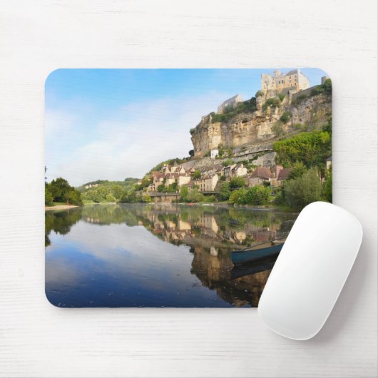 BeynacとCazenacそしてドルドーニュ県の川のmousepad マウスパッド (マウス)