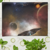 Beyond宇宙&タイムフラクタルアート キッチンタオル (折り畳み)