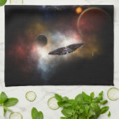 Beyond宇宙&タイムフラクタルアートII Spacescape キッチンタオル (折り畳み)