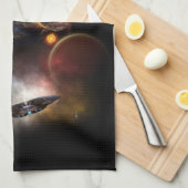 Beyond宇宙&タイムフラクタルアートII Spacescape キッチンタオル (四つ折り)