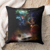 Beyond宇宙&タイムフラクタルアートII Spacescape クッション (ブランケット)