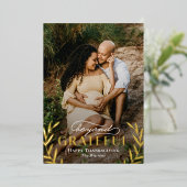 Beyond Beyond Foil Thanksgivingフォトカード 箔シーズンカード (立ち正面)