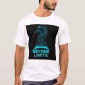 Beyond Limits – Futuristic Astronaut Skateboard Tシャツ (正面)