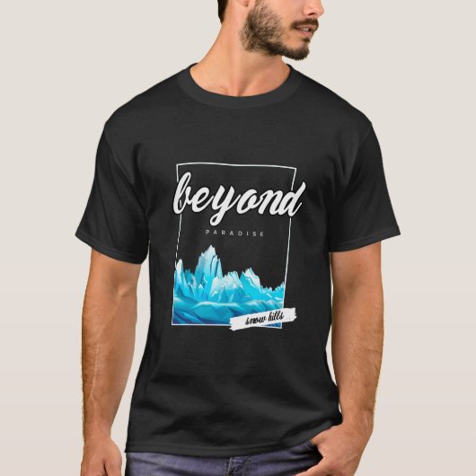 「Beyond Paradise」タイポグラフィTシャツ Tシャツ (正面)