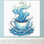 Beyond the Daily Cup キャンバスプリント (インサイチュ (ウッドフロア))