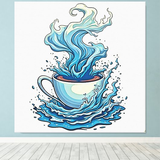 Beyond the Daily Cup キャンバスプリント (インサイチュ (ウッドフロア))