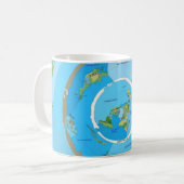 Beyond the Ice Wall Flat Earth コーヒーマグカップ (正面左)