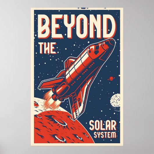 Beyond the Solar System Space Travel Poster Print ポスター (正面)