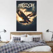 Beyond Wings: Freedom with an Eagle キャンバスプリント (インサイチュ (寝室))