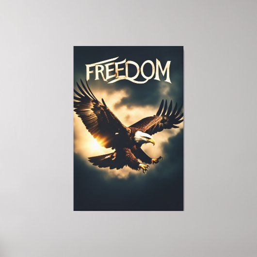 Beyond Wings: Freedom with an Eagle キャンバスプリント (正面)