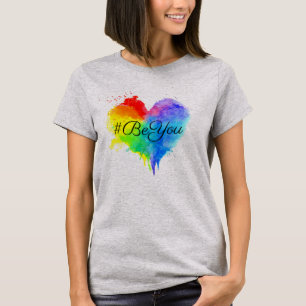 #BeYouの大きいハートのTシャツ Tシャツ