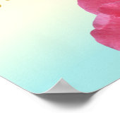 BeYOUfiry Be You Pattelグラデーションバラ金ゴールド ポスター (角)