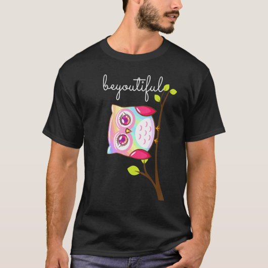 Beyougoy Be You Sei Andersかわいいフクロウデザイン Tシャツ (正面)