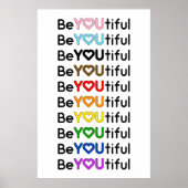 BeYOUtiful Progress Pride Rainbow Flag  ポスター (正面)
