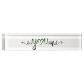 BeYOUtivy Aromantic Aroプライド国旗レタリング デスクネームプレート (正面)