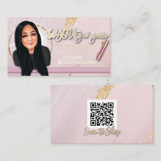 beyoutyngrace名刺 名刺 (正面/裏面)