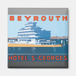 BeyrouthのホテルSt.ゲオルゲスのヴィンテージ マグネット