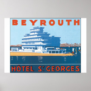 Beyrouth St.ゲオルゲスのヴィンテージ旅行ポスター ポスター
