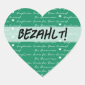 Bezahlt | Aufkleber Flohmarkt Verkauf Helferlein ハートシール (正面)