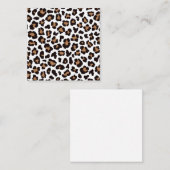 Bezaubernd Elegante Natürliche Leoparden Muster    スクエア名刺 (正面/裏面)