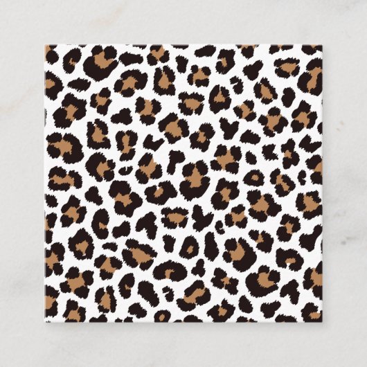 Bezaubernd Elegante Natürliche Leoparden Muster    スクエア名刺 (正面)