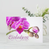 Bezaubernde Einladungskarte mit Orchidee 招待状 (スタンド正面)