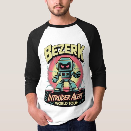 Bezerk Intruder Alert World Tour レトロアーケード Tシャツ (正面)