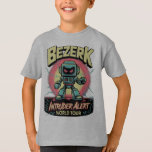 Bezerk Intruder Alert World Tour Retro Arcade  Tシャツ<br><div class="desc">Vibrant retro-style illustration featuring a fierce pixelated robot from a classic 1980s arcade game parody, with "BEZERK" at the top and "INTRUDER ALERT WORLD TOUR" below. This bold, neon-colored design captures the essence of vintage Berzerk-inspired gaming culture, complete with lightning effects and an aggressive robot pose – perfect for fans...</div>