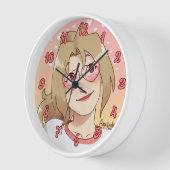 BFアンバーとハートサングラス 壁時計 (傾斜)