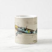 Bf109戦闘機 コーヒーマグカップ (中央)