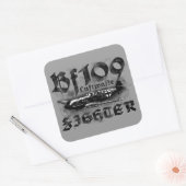 Bf 109スクエアステッカー スクエアシール (封筒)