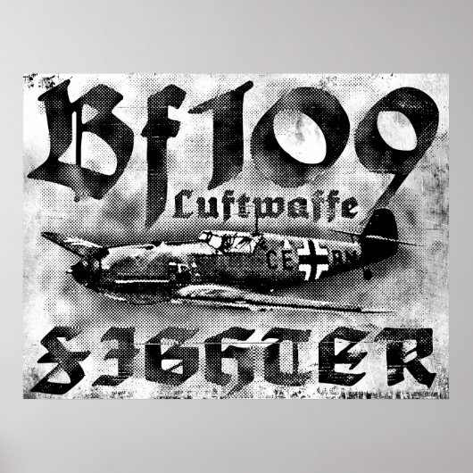 Bf 109プリント ポスター (正面)