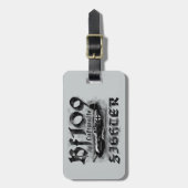 Bf 109ラゲッジタグ付き/レザーストラップ ラゲッジタグ (正面縦)