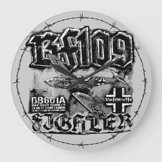Bf 109 ラージ壁時計 (正面)