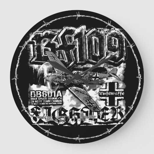 Bf 109 ラージ壁時計 (正面)