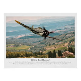 BF 109G-6  "Erich Hartmann" ポスター