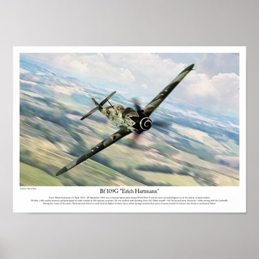 Bf 109G-6 "Erich Hartmann" ポスター (正面)