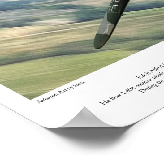 Bf 109G-6 "Erich Hartmann" ポスター (角)