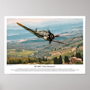 BF 109G-6  "Erich Hartmann" ポスター
