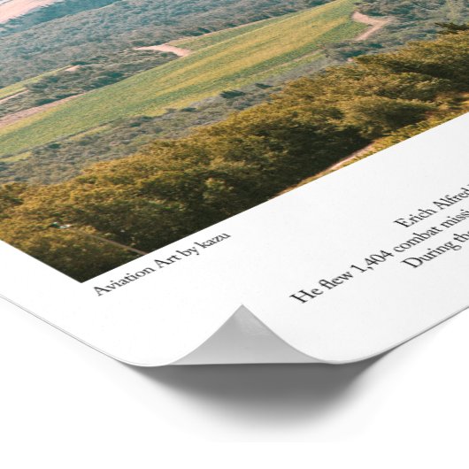 BF 109G-6  "Erich Hartmann" ポスター (角)