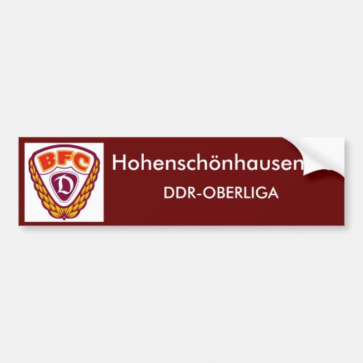 BFCベルリンDDR-OBERLIGA バンパーステッカー (正面)
