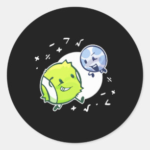 Bfdiテニスボールとゴルフボールデュオ数学 ラウンドシール