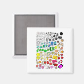 Bfdi Inanimate狂気すべてのキャラクター マグネット (正面/裏面)