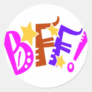 BFFのステッカー ラウンドシール